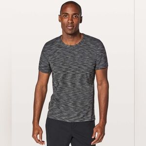 Lululemon Pulse Slub Short Sleeve Lightweight Rulu Heathered Black XL New